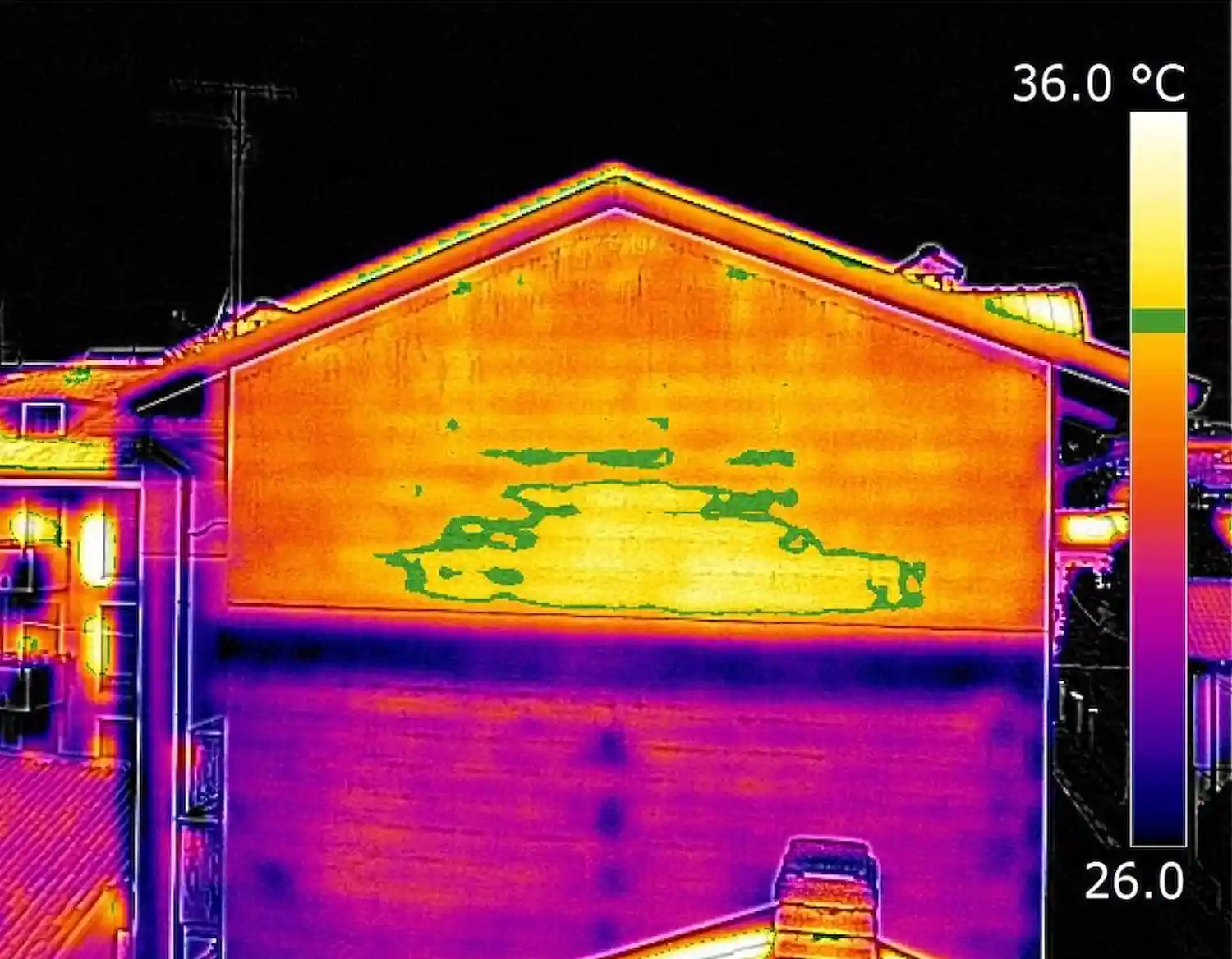Esempio di immagine rilevata con la Termografia a infrarossi